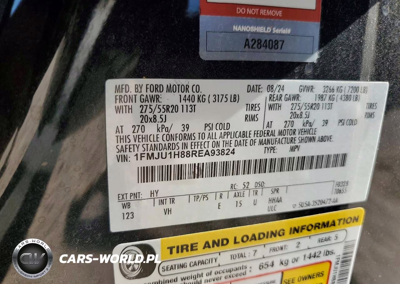 2024 Ford Expedition Xlt VIN:1FMJU1H88REA93824 - 14
