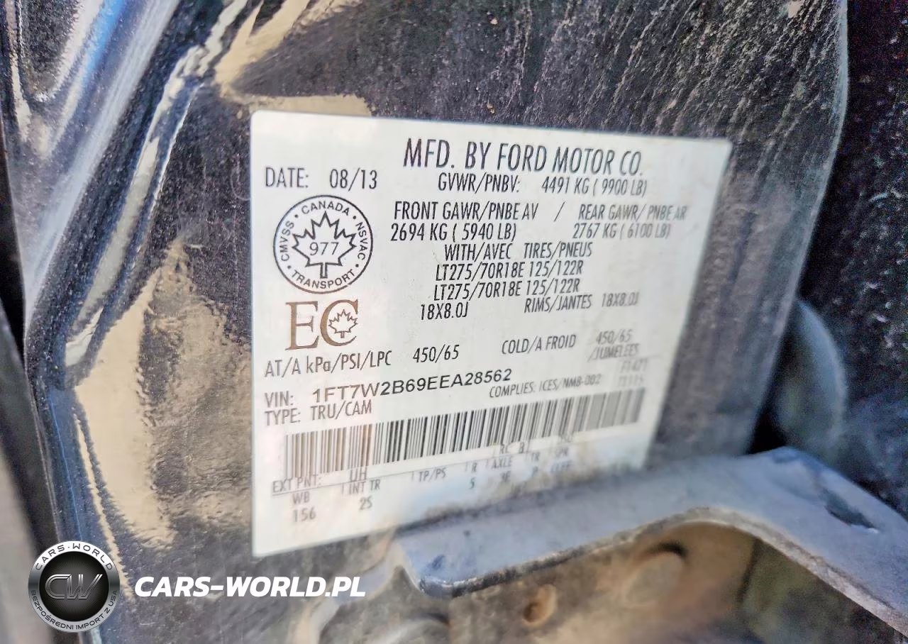 2014 Ford F250 Super Duty VIN:1FT7W2B69EEA28562 - 12
