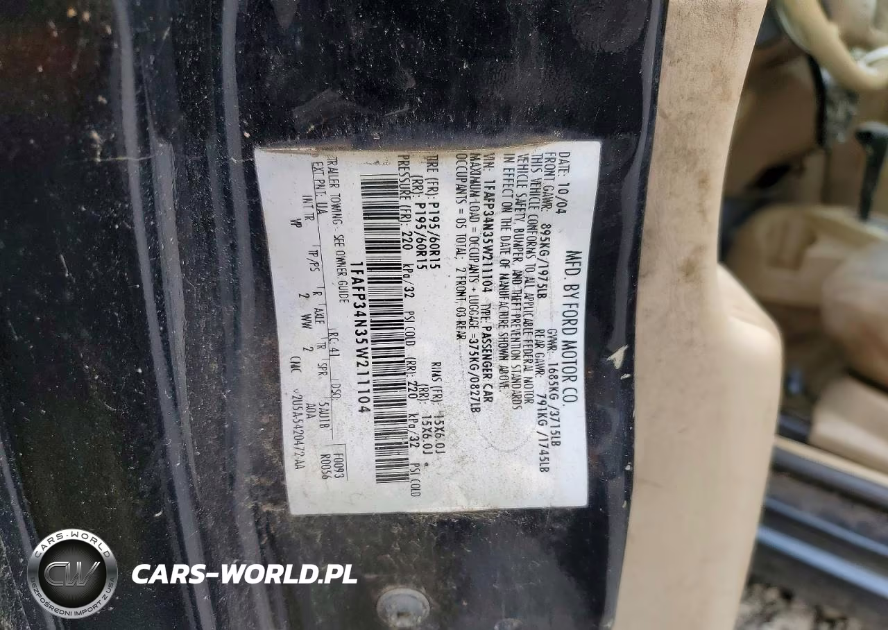 2005 Ford Focus Zx4 VIN:1FAFP34N35W211104 - 12