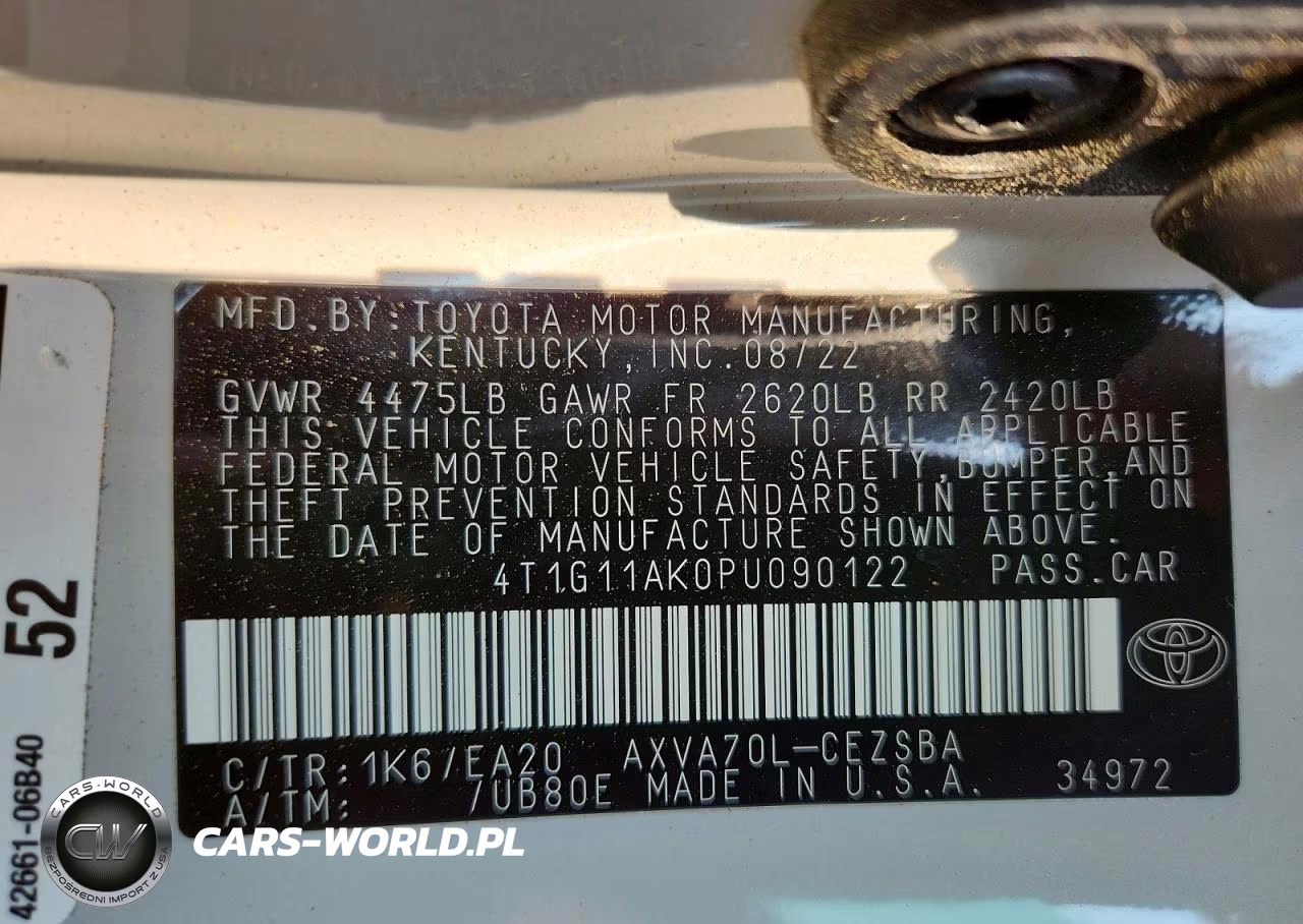 2023 Toyota Camry Se VIN:4T1G11AK0PU090122 - 13
