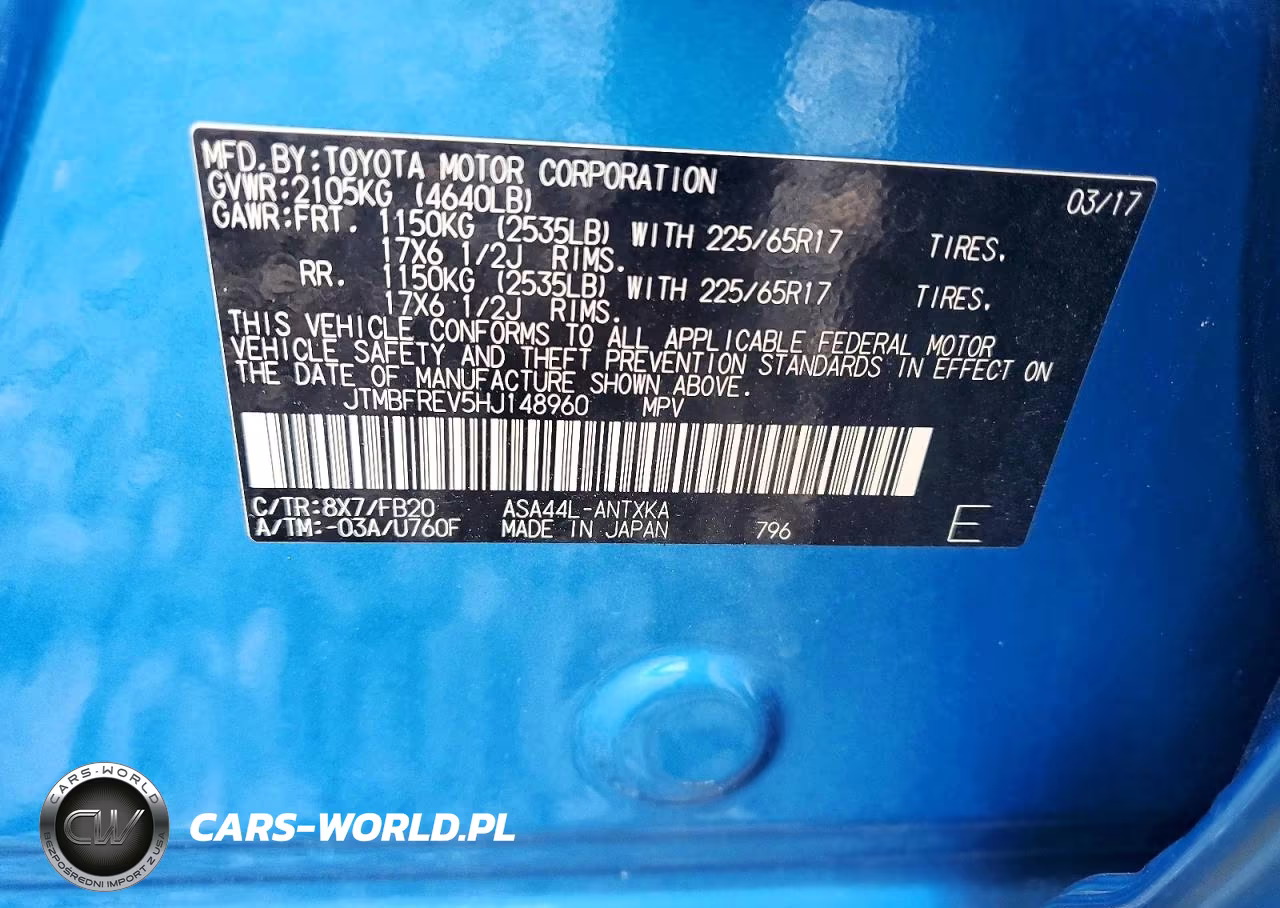 2017 Toyota Rav4 Le VIN:JTMBFREV5HJ148960 - 13