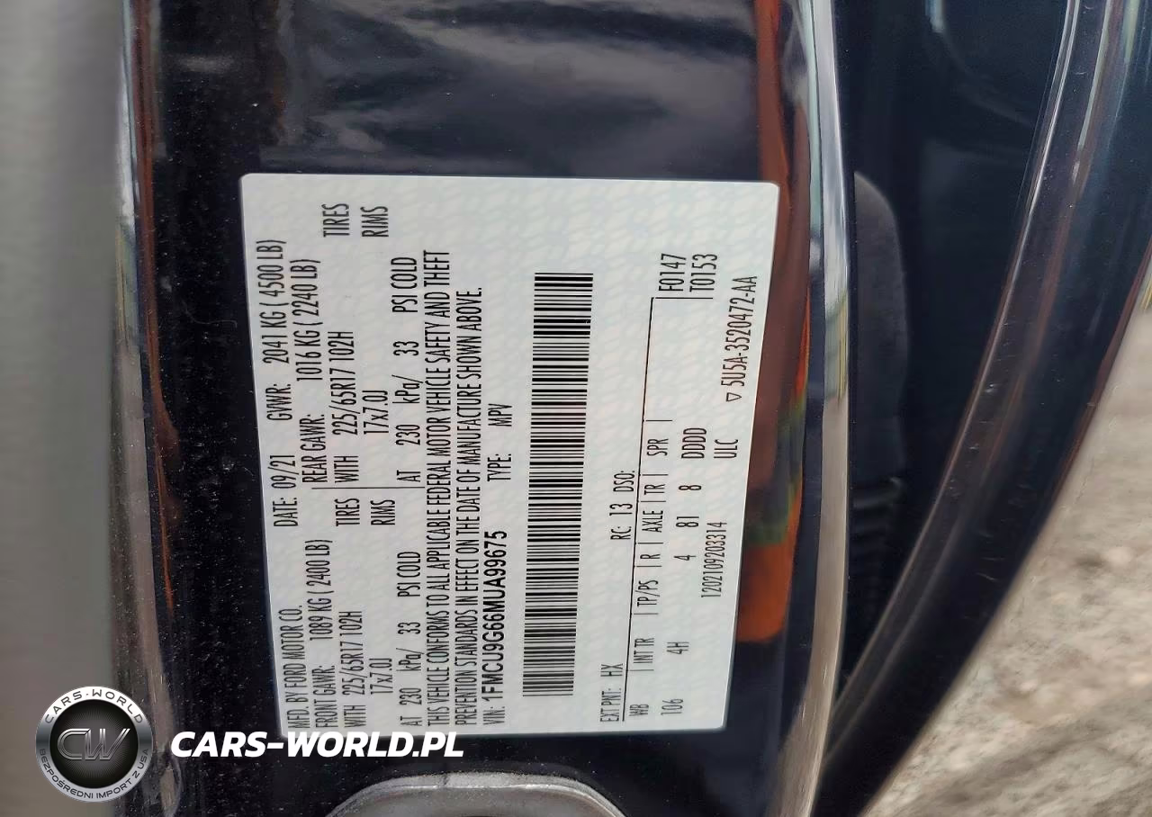 2021 Ford Escape Se VIN:1FMCU9G66MUA99675 - 14
