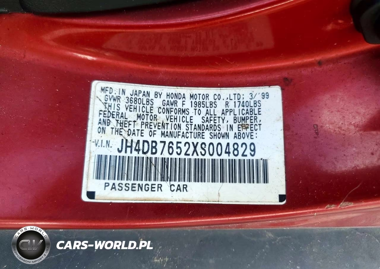 1999 Acura Integra Ls VIN:JH4DB7652XS004829 - 12
