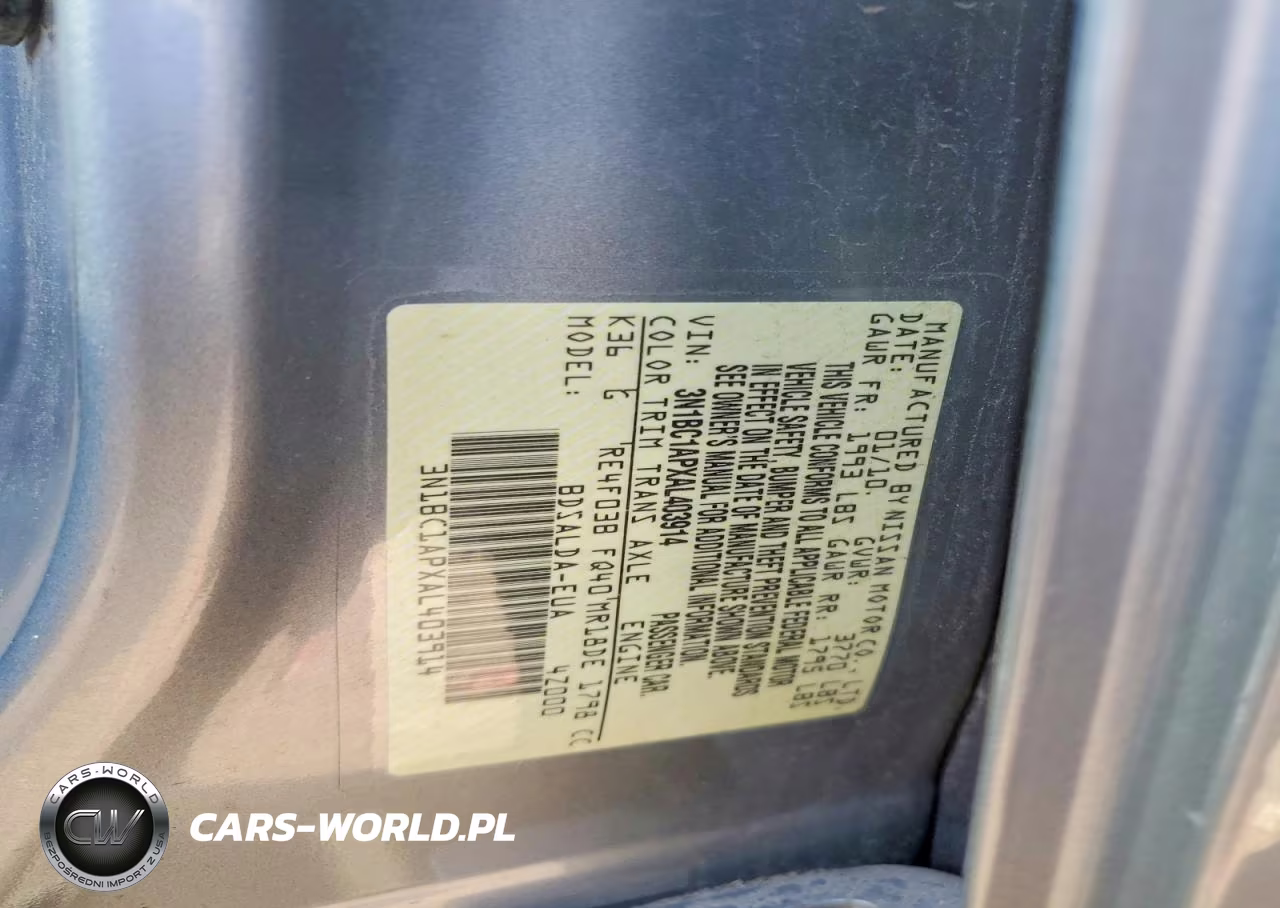 2010 Nissan Versa 1.8 S VIN:3N1BC1APXAL403914 - 12