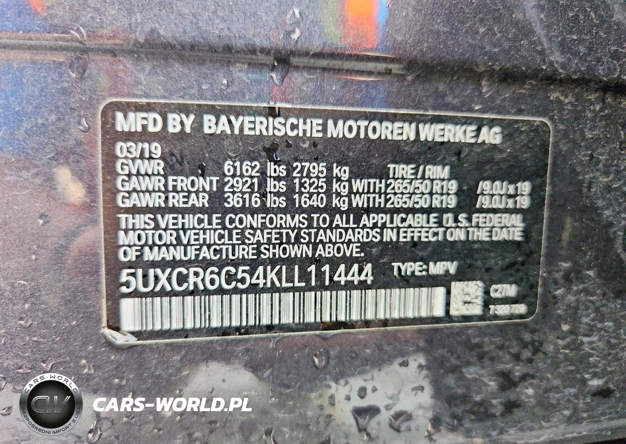 2019 BMW X5 xDrive40I VIN:5UXCR6C54KLL11444 - 14