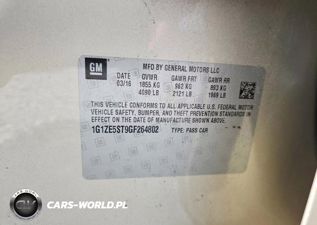 2016 Chevrolet Malibu Lt VIN:1G1ZE5ST9GF264802 - 12