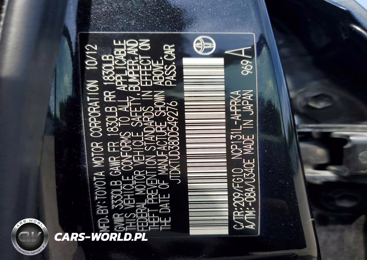 2013 Toyota Yaris 5-Door Le VIN:JTDKTUD38DD549276 - 12