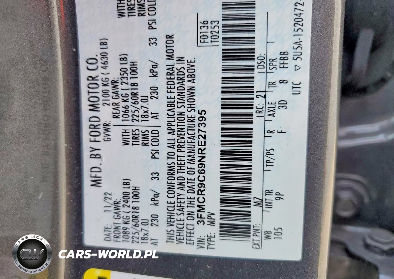 2022 Ford Bronco Sport Outer Banks VIN:3FMCR9C69NRE27395 - 13