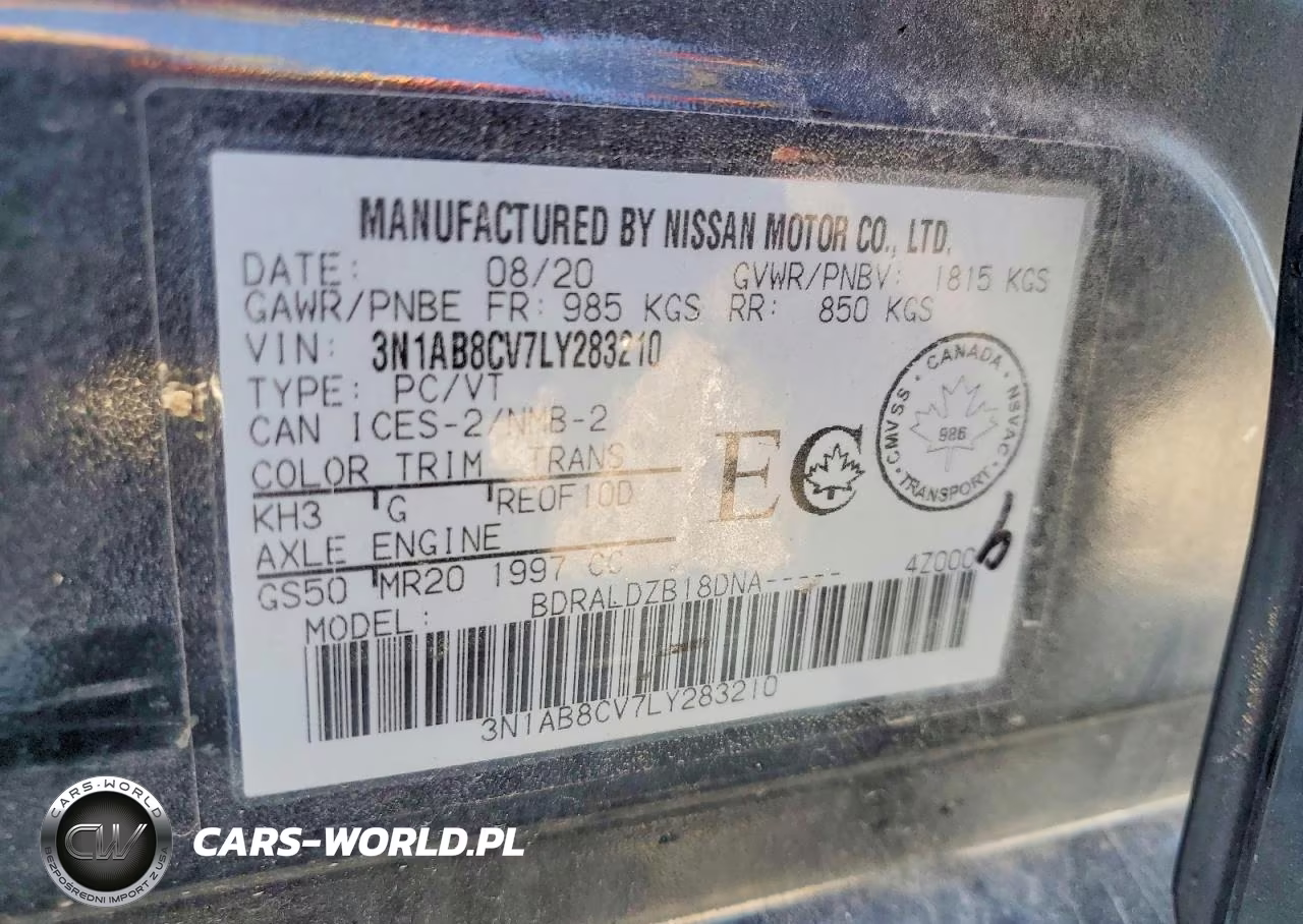 2020 Nissan Sentra Sv VIN:3N1AB8CV7LY283210 - 12