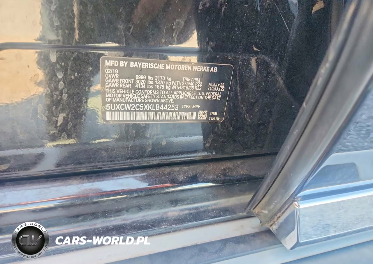 2019 BMW X7 xDrive40I VIN:5UXCW2C5XKLB44253 - 13