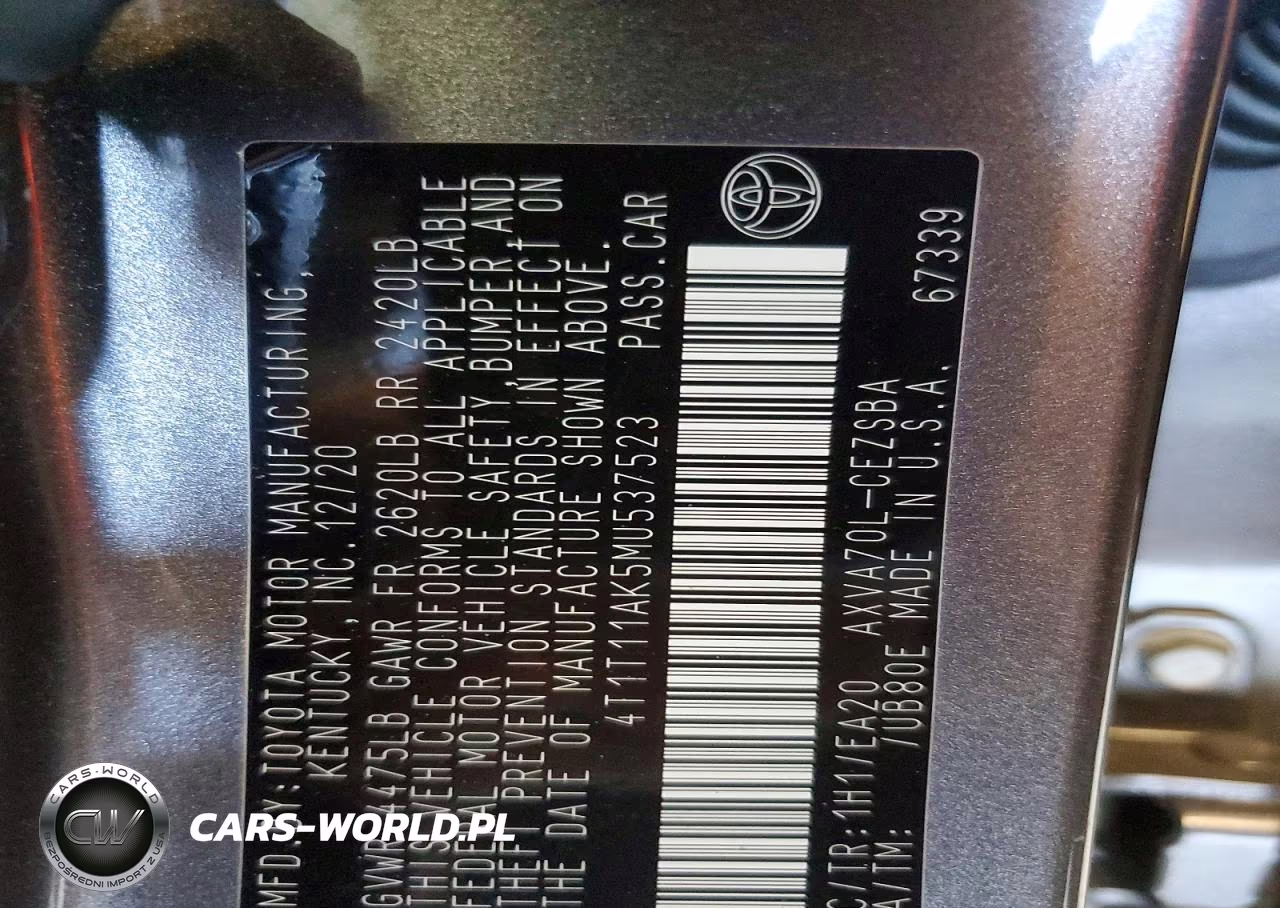 2021 Toyota Camry Se VIN:4T1T11AK5MU537523 - 13