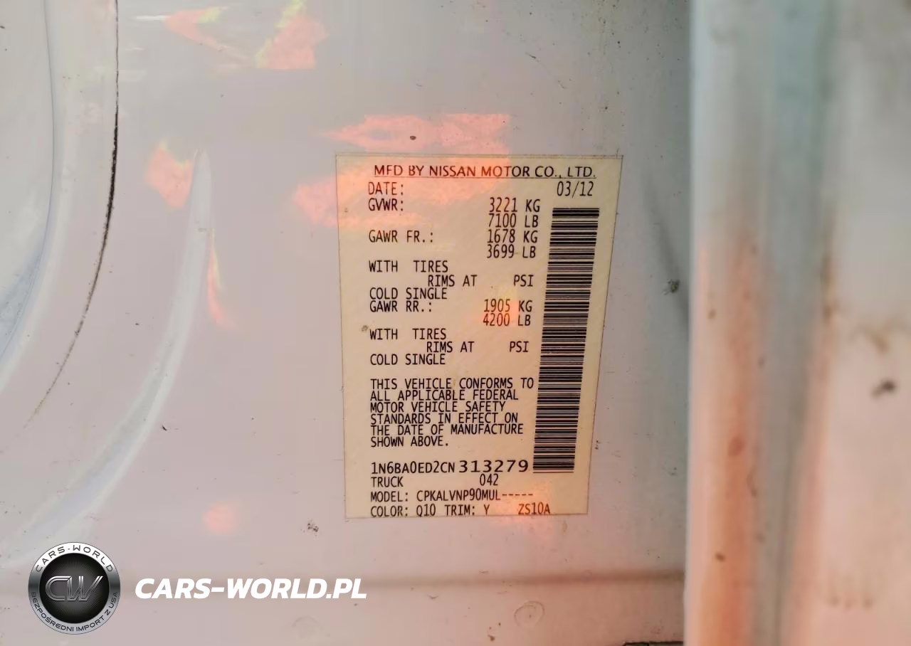 2012 Nissan Titan Sv VIN:1N6BA0ED2CN313279 - 13