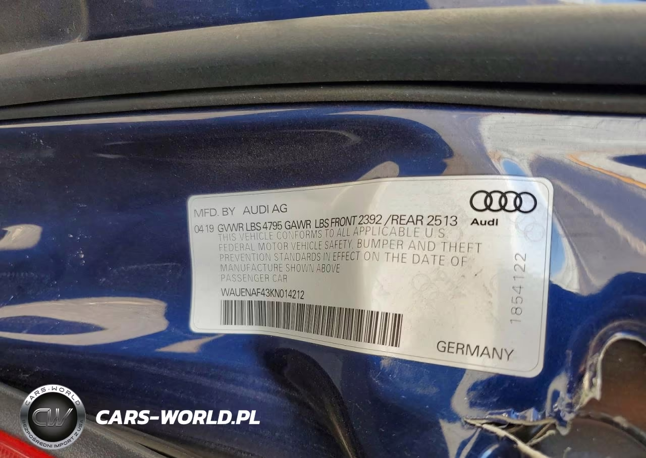 2019 Audi A4 Premium Plus VIN:WAUENAF43KN014212 - 13