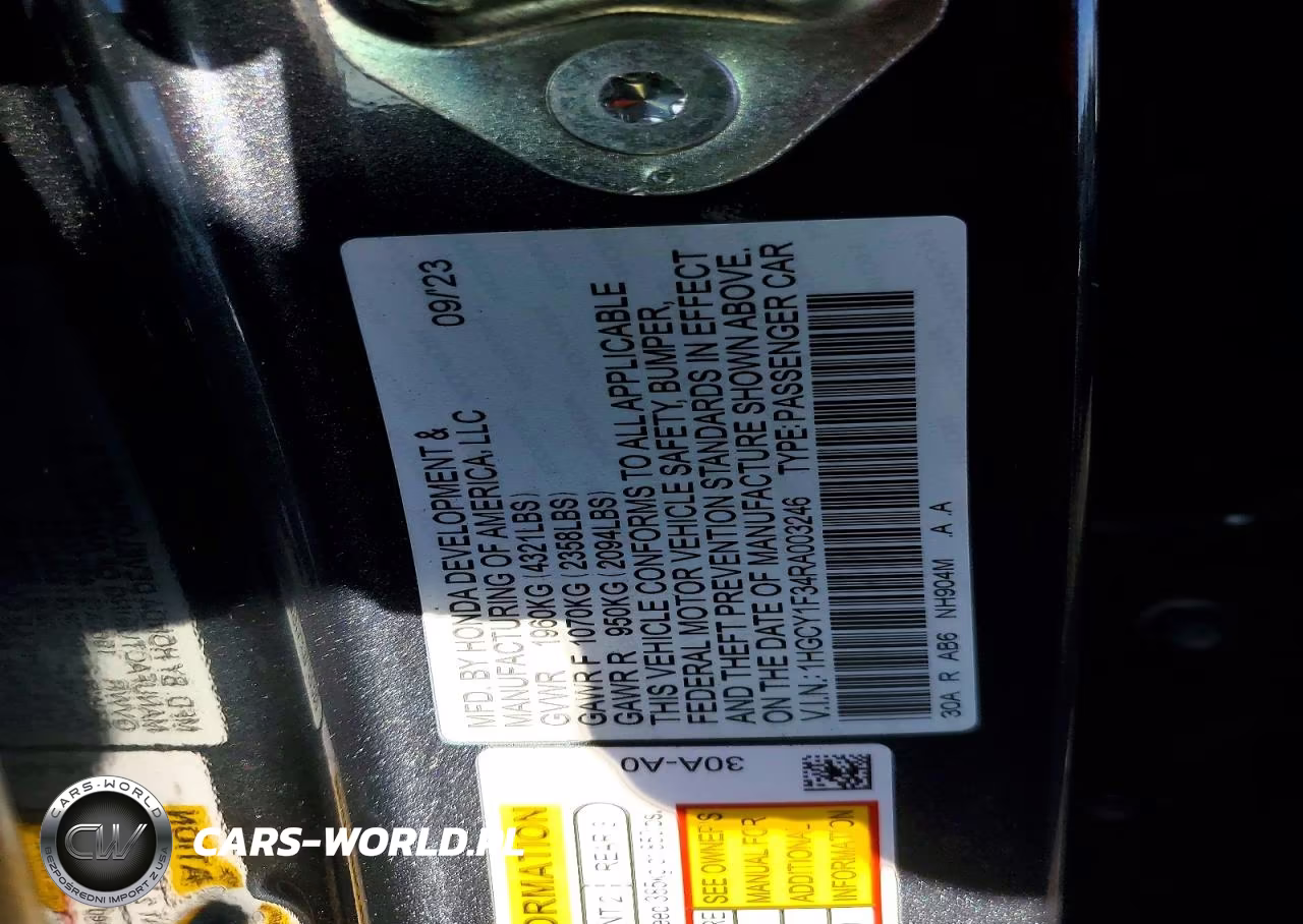 2024 Honda Accord Ex VIN:1HGCY1F34RA003246 - 12