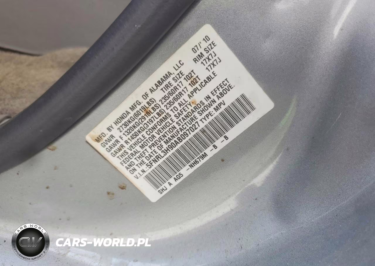 2010 Honda Odyssey Touring VIN:5FNRL3H90AB097027 - 13