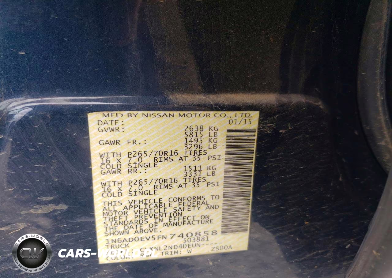 2015 Nissan Frontier Sv VIN:1N6AD0EV5FN740858 - 13