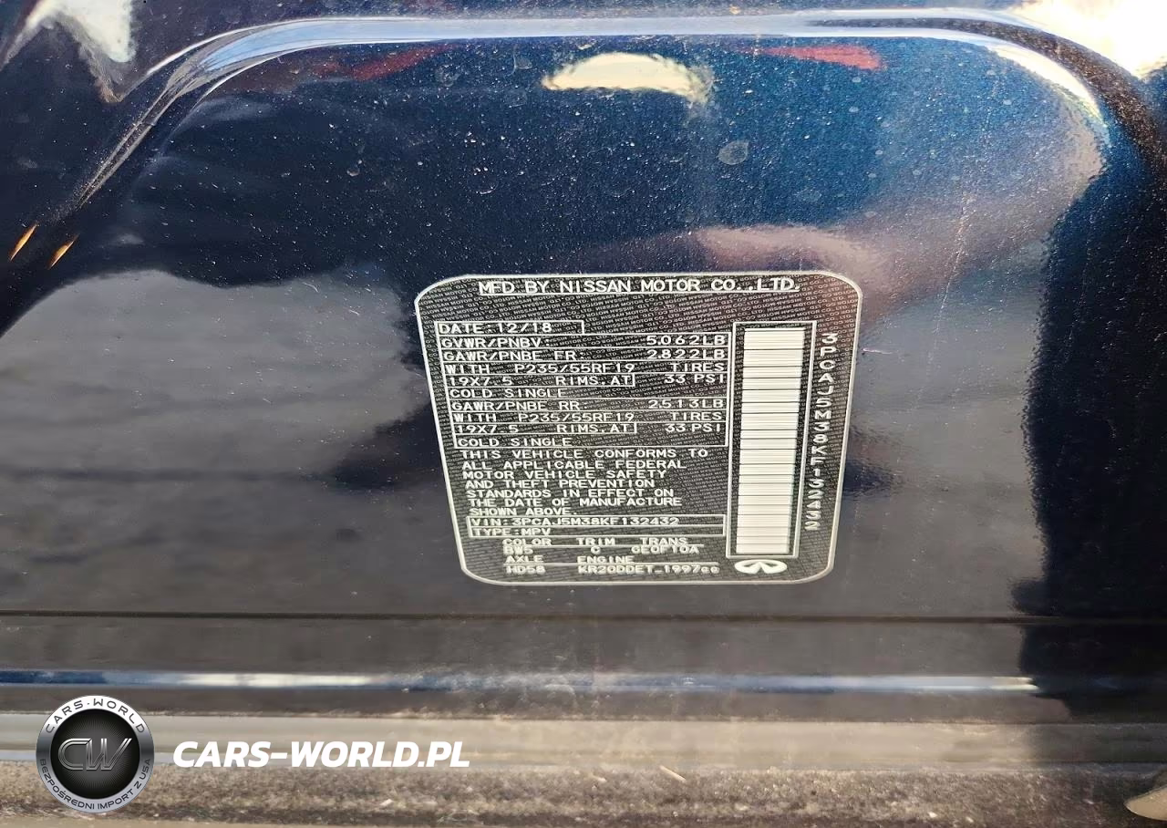2019 Infiniti Qx50 Pure VIN:3PCAJ5M38KF132432 - 13