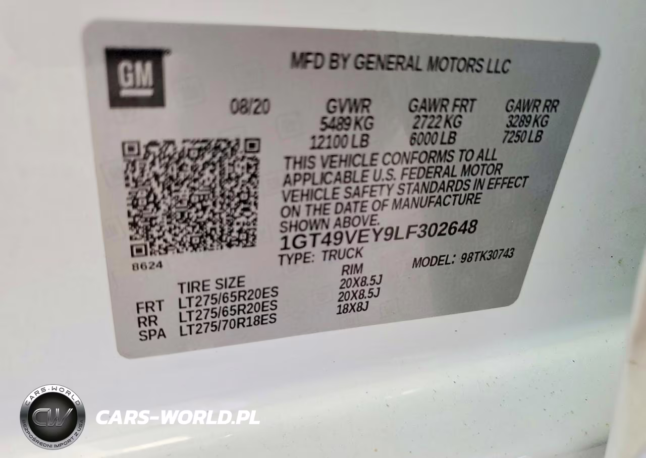 2020 GMC Sierra K3500 At4 VIN:1GT49VEY9LF302648 - 12