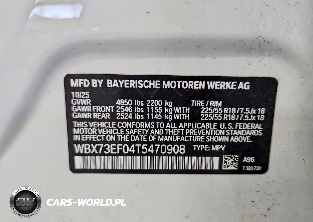 2026 BMW X1 xDrive28I VIN:WBX73EF04T5470908 - 12