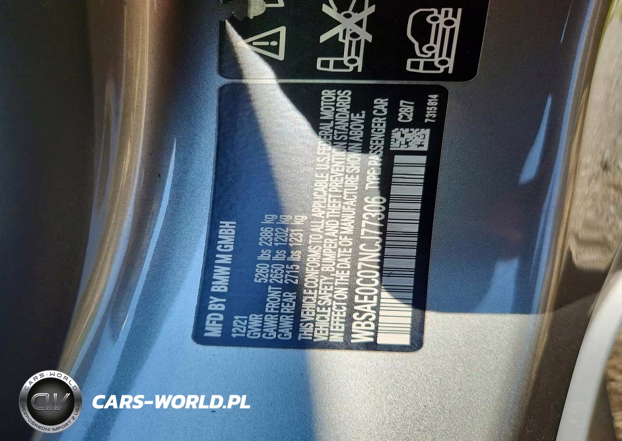 2022 BMW M8 VIN:WBSAE0C07NCJ77306 - 12