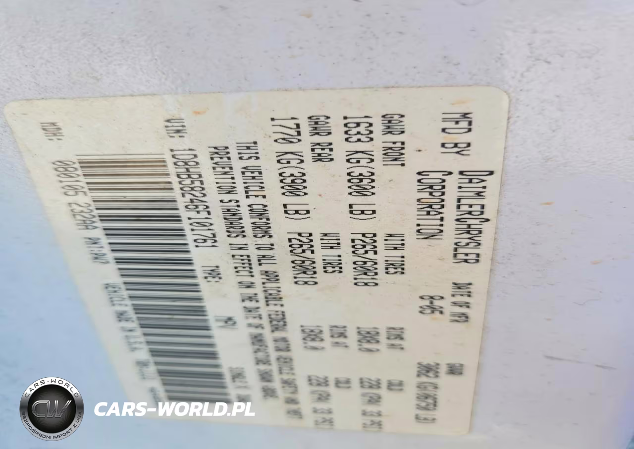 2006 Dodge Durango Limited VIN:1D8HB58246F101761 - 14