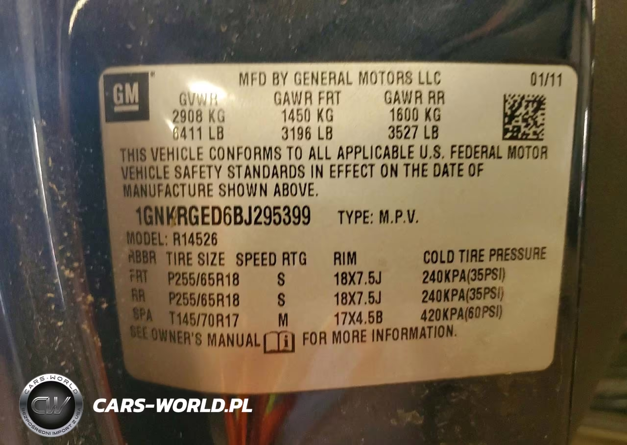 2011 Chevrolet Traverse Lt VIN:1GNKRGED6BJ295399 - 13