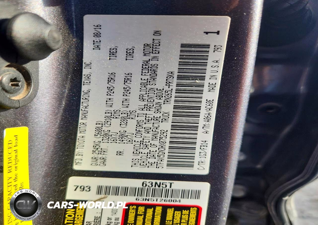 2017 Toyota Tacoma Sr VIN:5TFAX5GN3HX075292 - 12