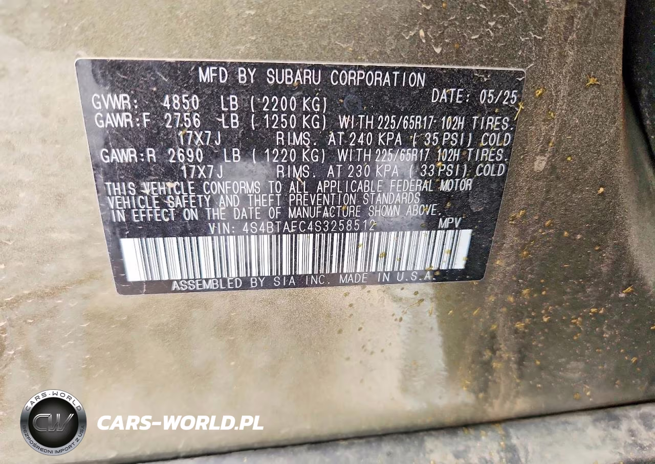 2025 Subaru Outback Premium VIN:4S4BTAFC4S3258512 - 13