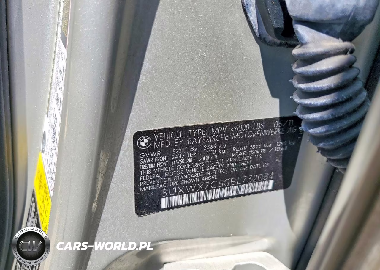 2011 BMW X3 xDrive35I VIN:5UXWX7C50BL732084 - 13