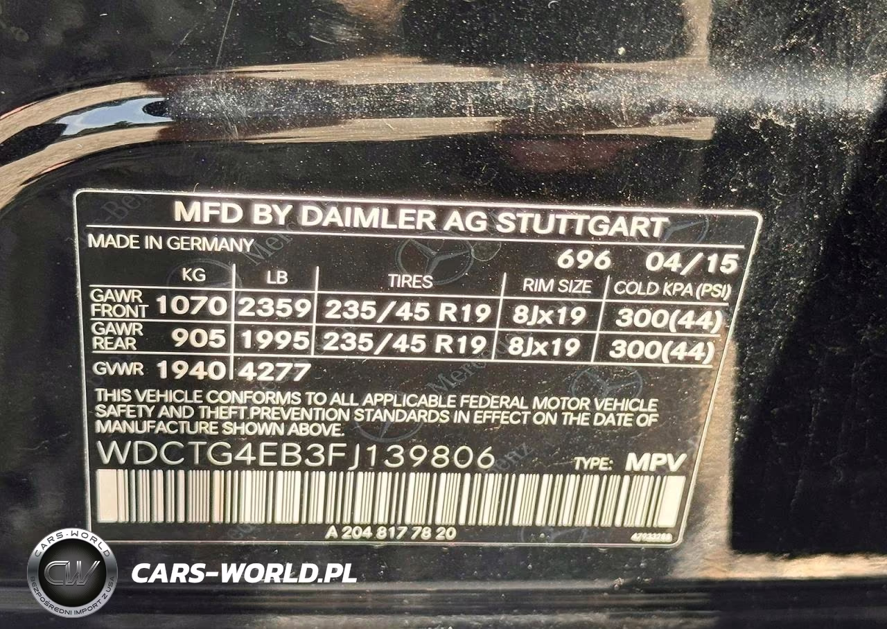 2015 Mercedes-Benz Gla 250 VIN:WDCTG4EB3FJ139806 - 10