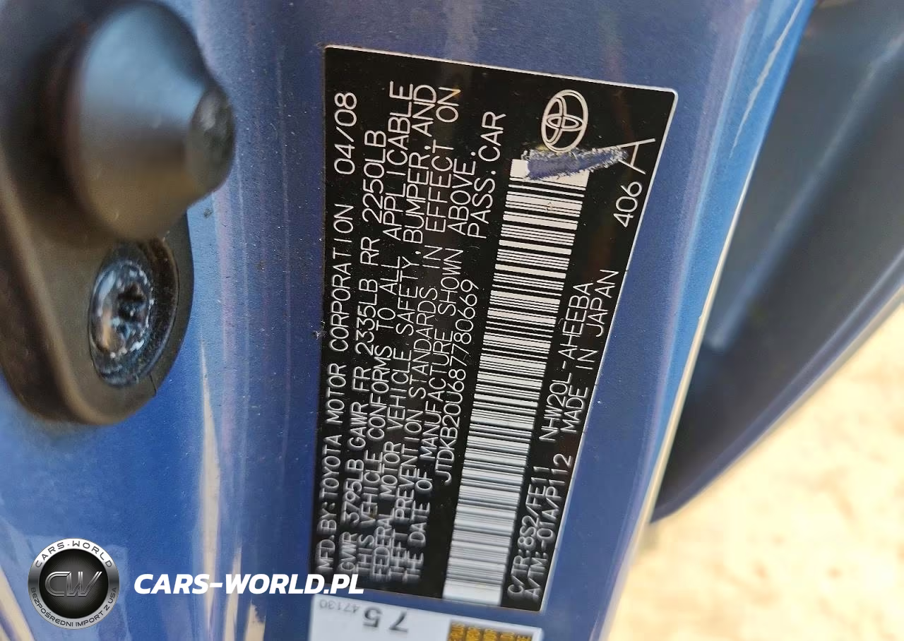 2008 Toyota Prius VIN:JTDKB20U687780669 - 12