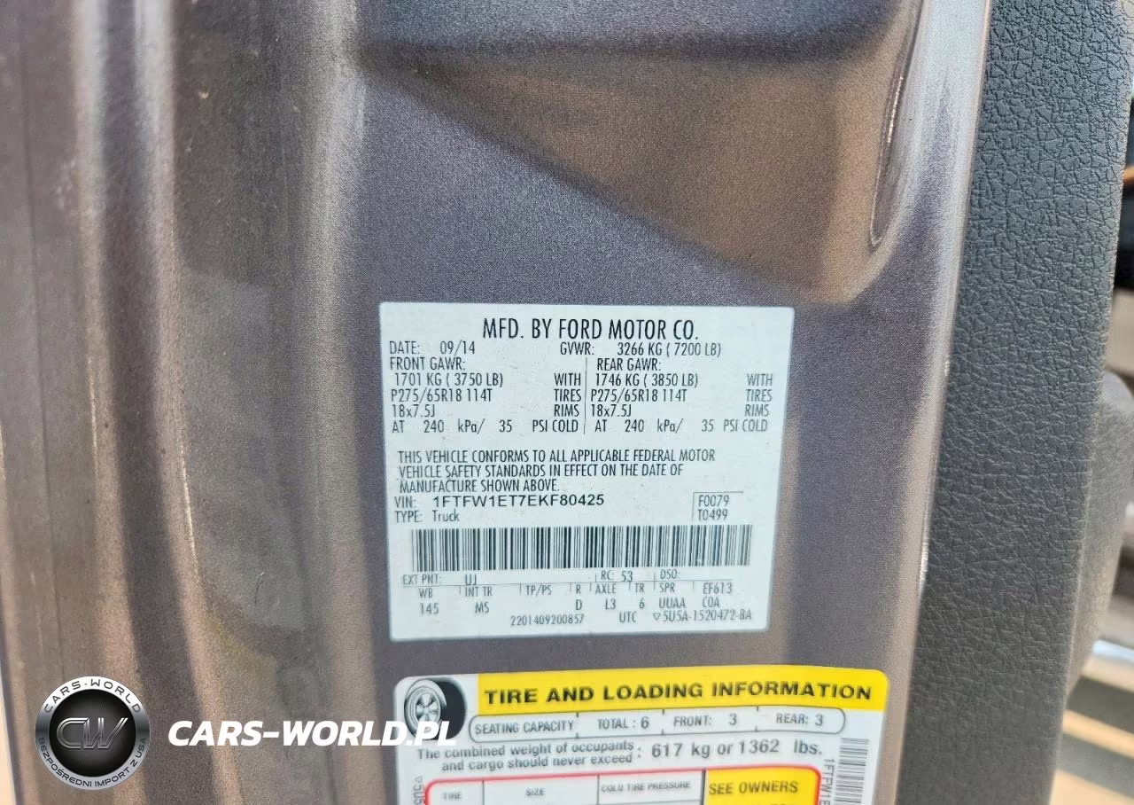 2014 Ford F150 Supercrew VIN:1FTFW1ET7EKF80425 - 12