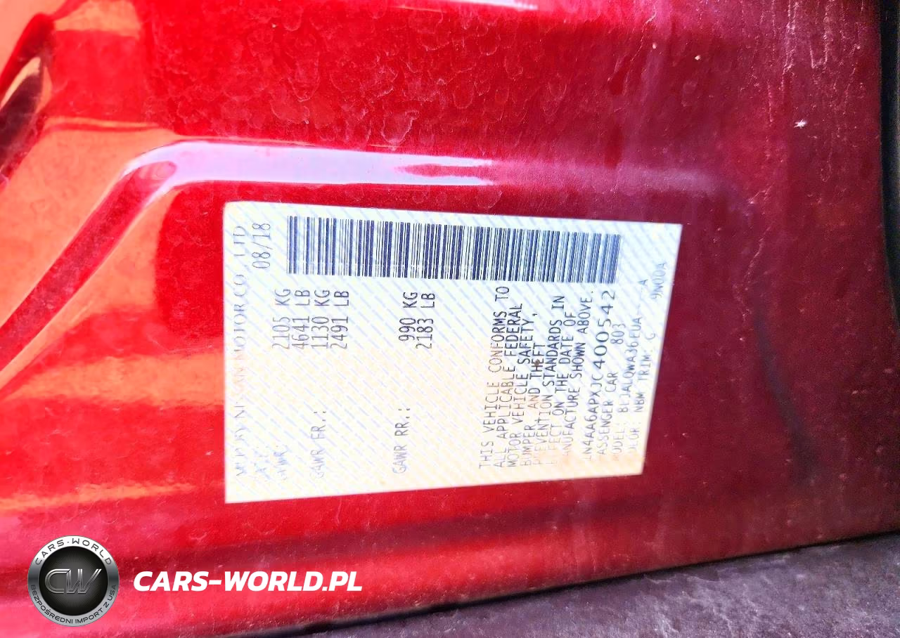 2018 Nissan Maxima 3.5 S VIN:1N4AA6APXJC400542 - 12