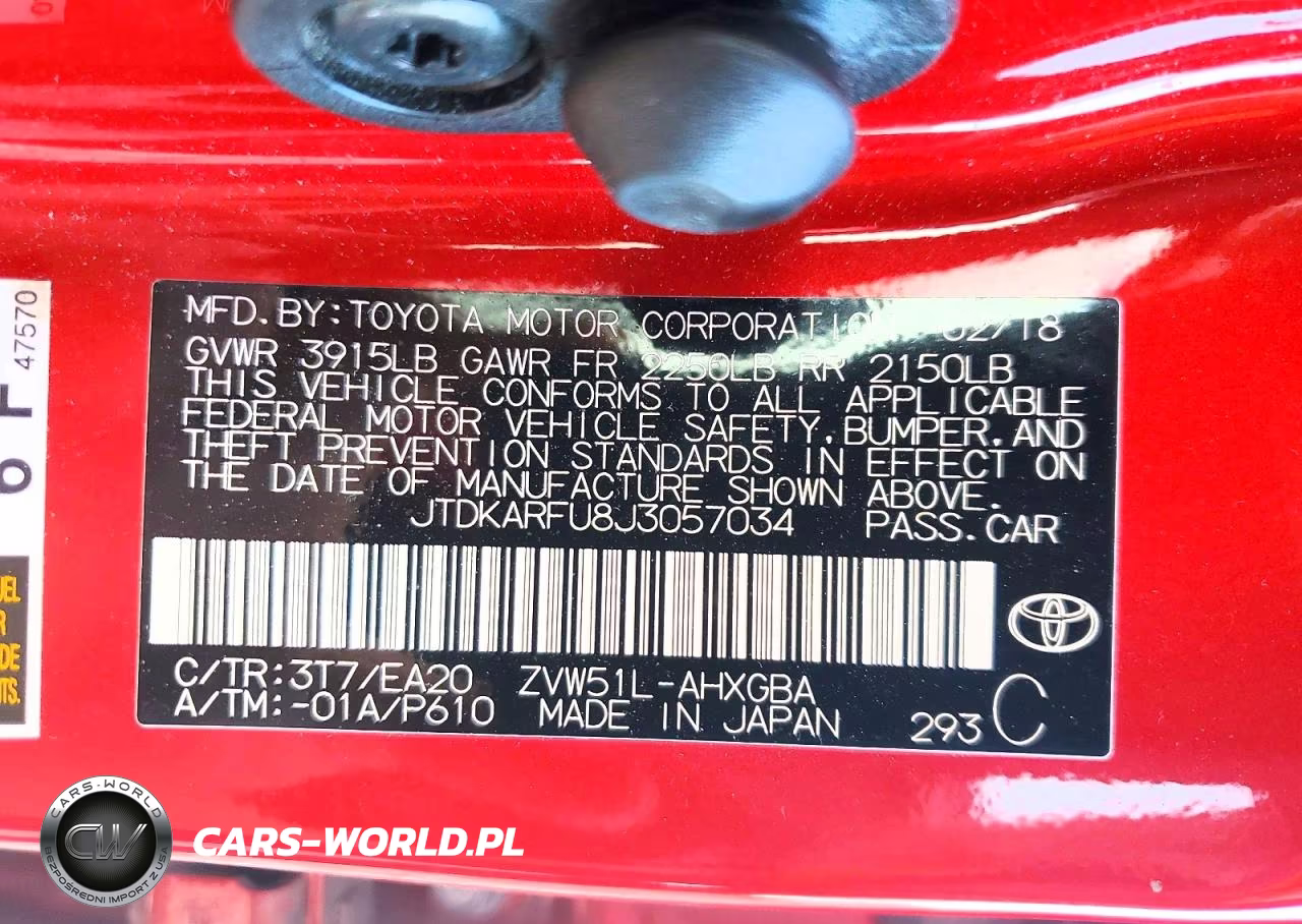 2018 Toyota Prius Four VIN:JTDKARFU8J3057034 - 13