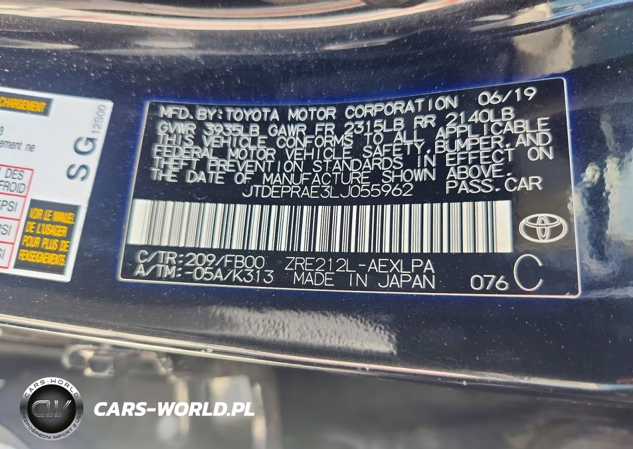2020 Toyota Corolla Le VIN:JTDEPRAE3LJ055962 - 12