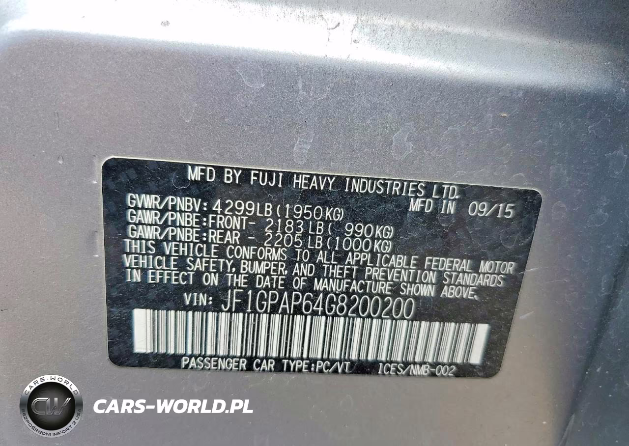 2016 Subaru Impreza Sport Premium VIN:JF1GPAP64G8200200 - 12