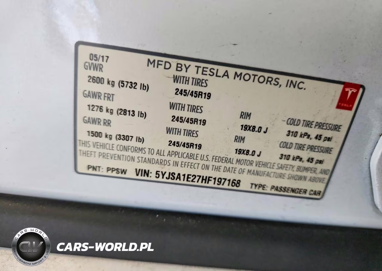 2017 Tesla Model S VIN:5YJSA1E27HF197168 - 12