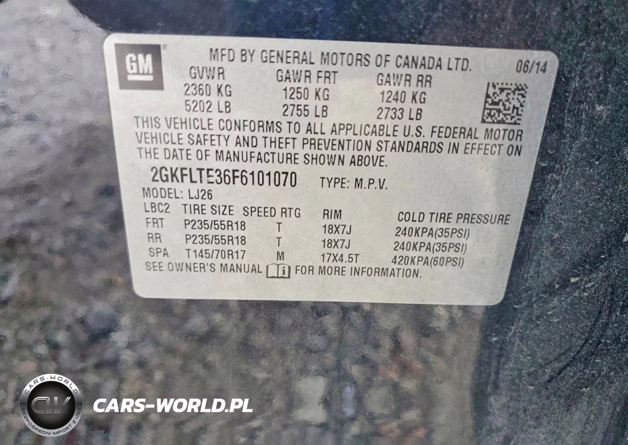 2015 GMC Terrain Slt VIN:2GKFLTE36F6101070 - 13