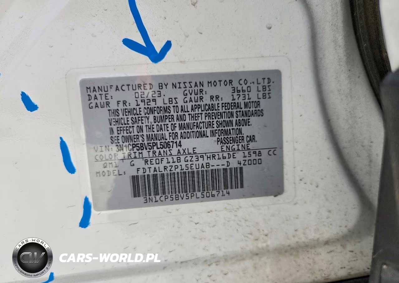 2023 Nissan Kicks S Xtronic Cvt VIN:3N1CP5BV5PL506714 - 13