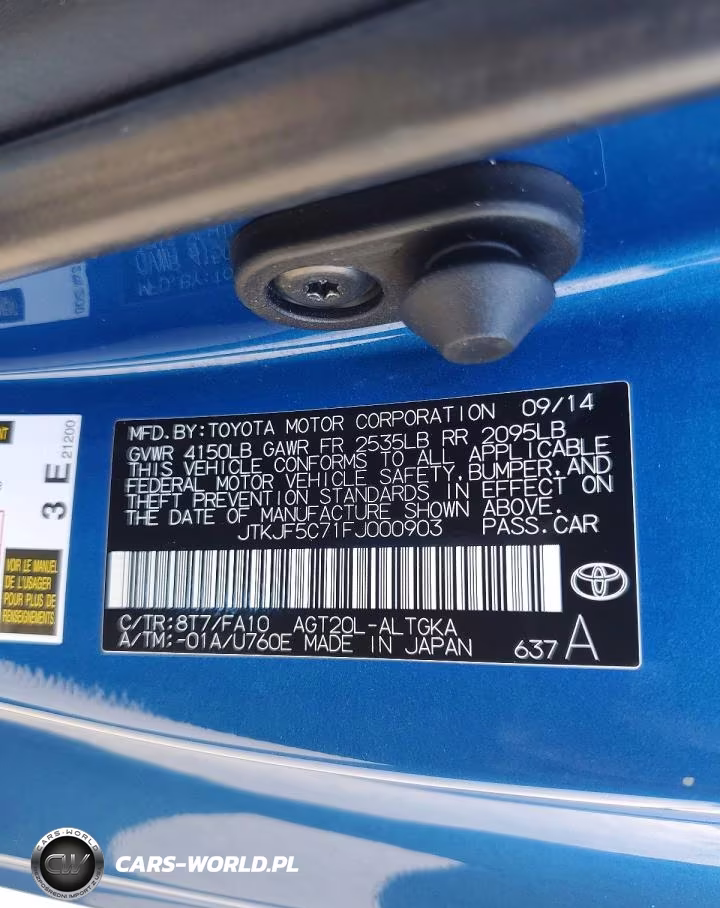 2015 Scion Tc Base VIN:JTKJF5C71FJ000903 - 12