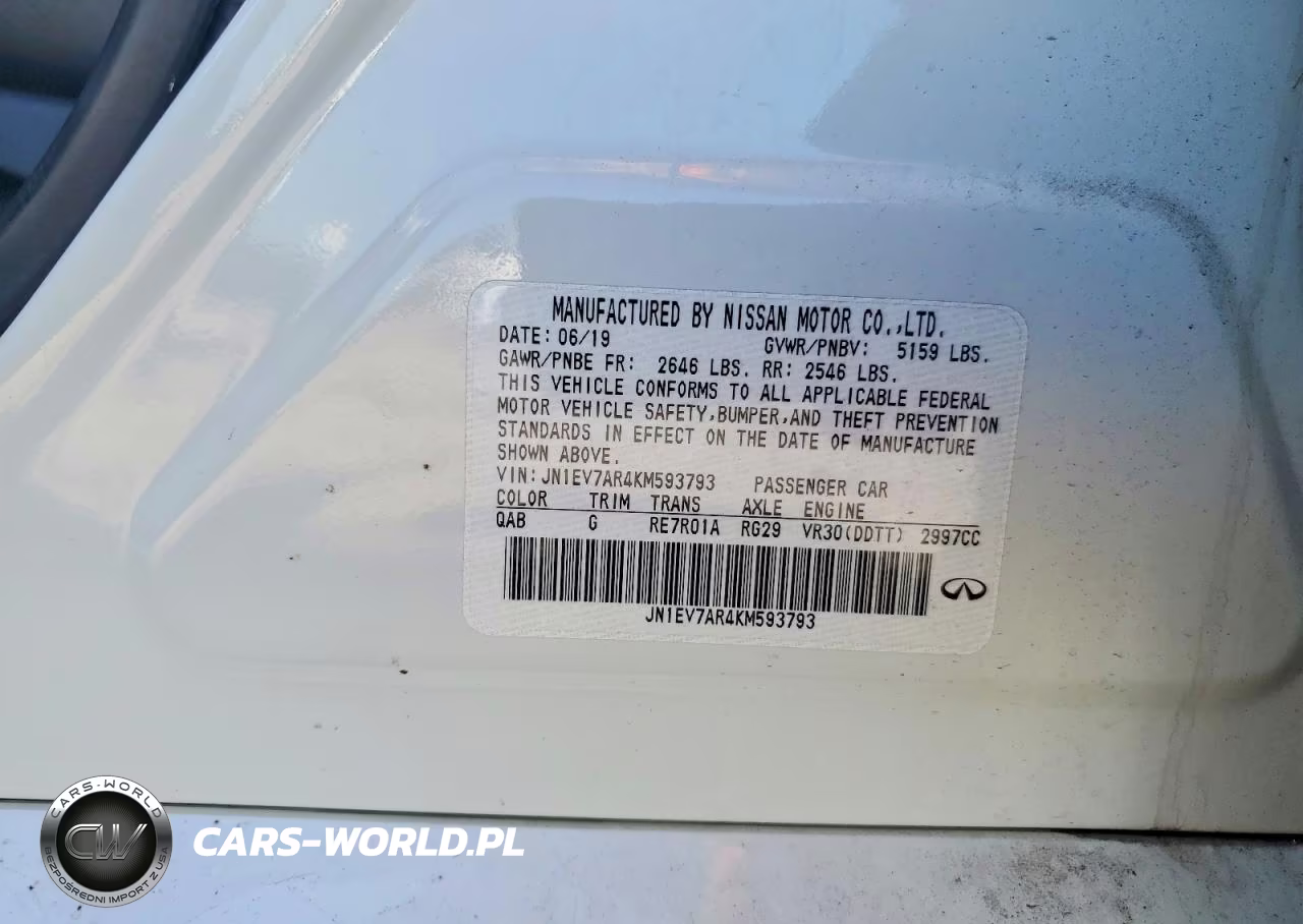 2019 Infiniti Q50 3.0T Luxe VIN:JN1EV7AR4KM593793 - 12