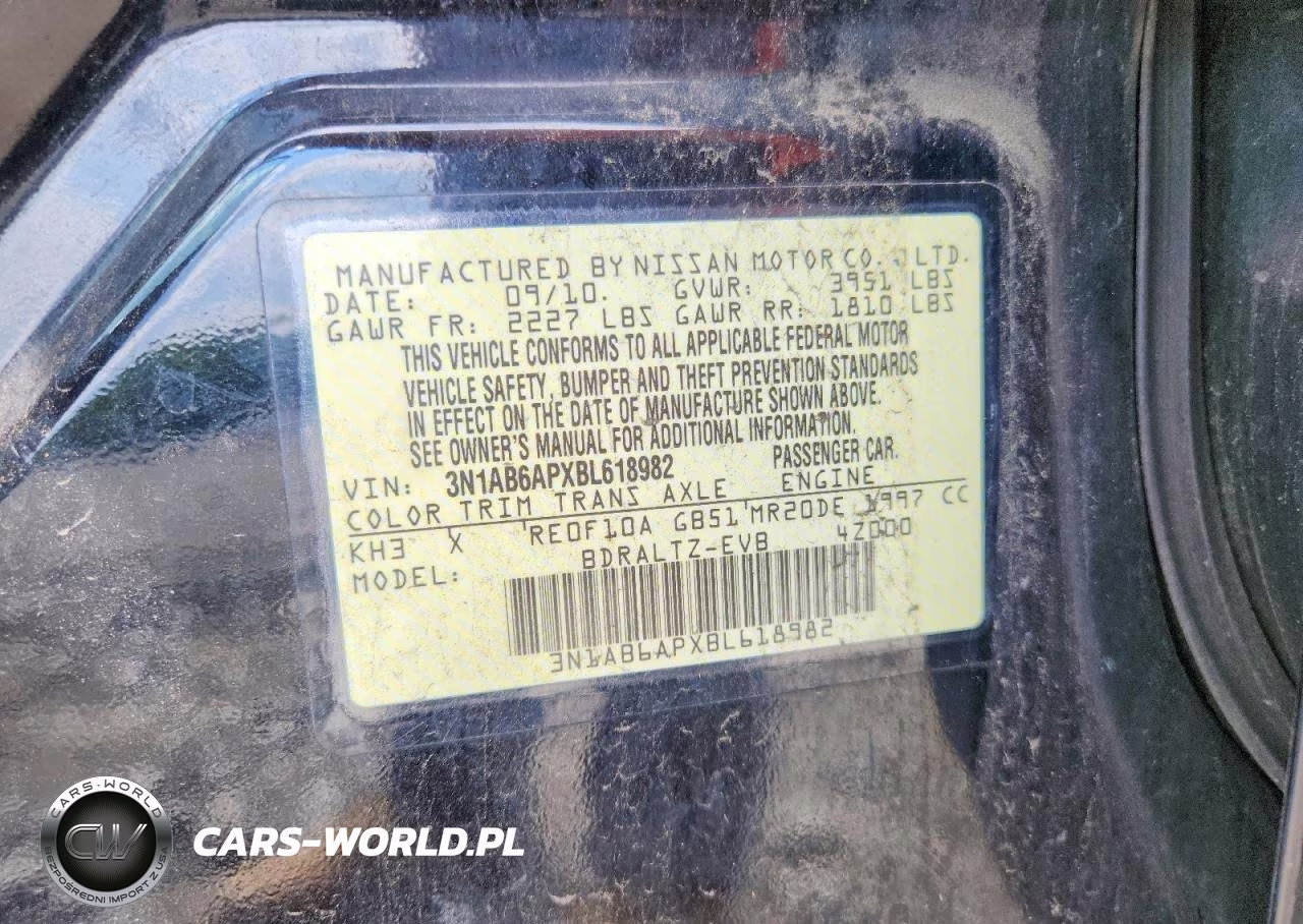 2011 Nissan Sentra VIN:3N1AB6APXBL618982 - 13