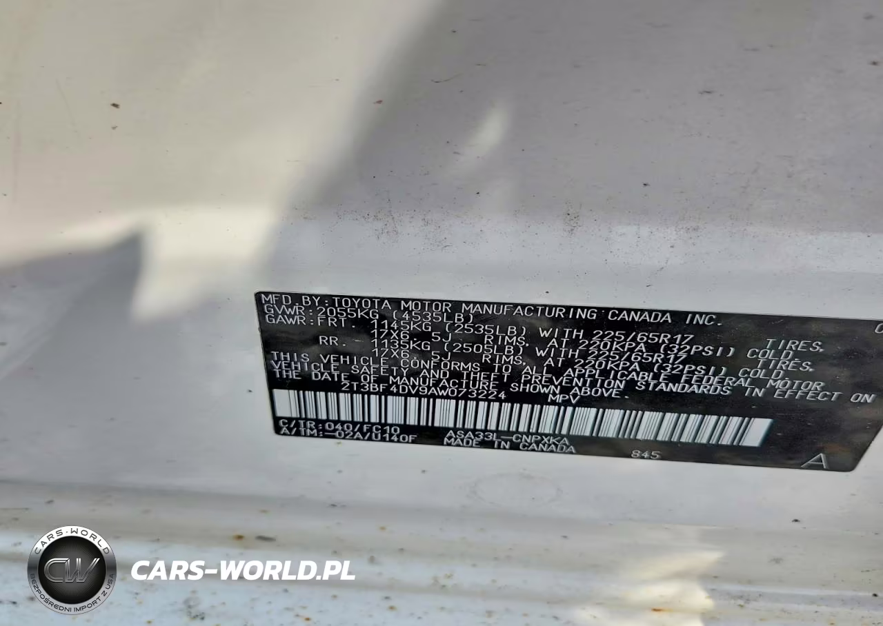 2010 Toyota Rav4 Base VIN:2T3BF4DV9AW073224 - 12