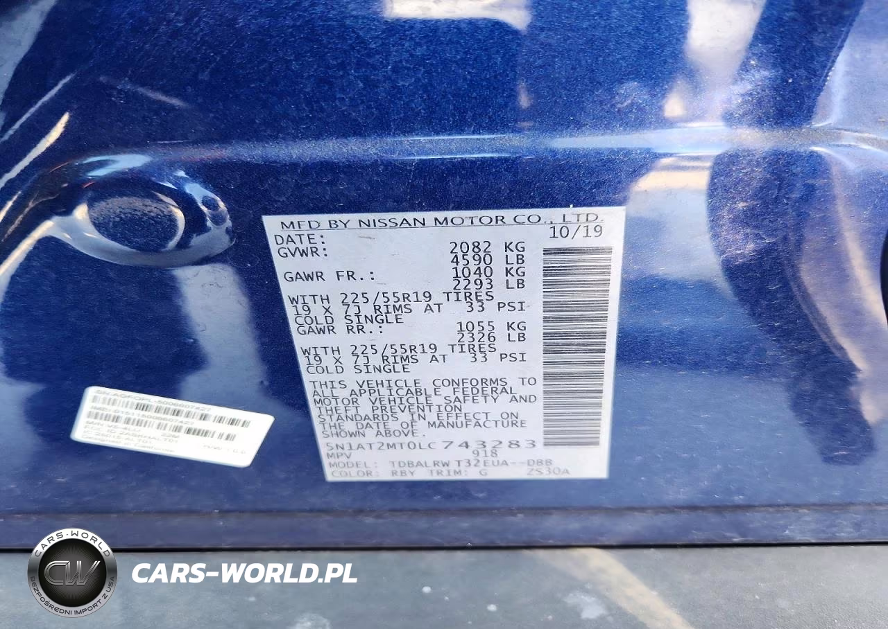 2020 Nissan Rogue Sl VIN:5N1AT2MT0LC743283 - 13
