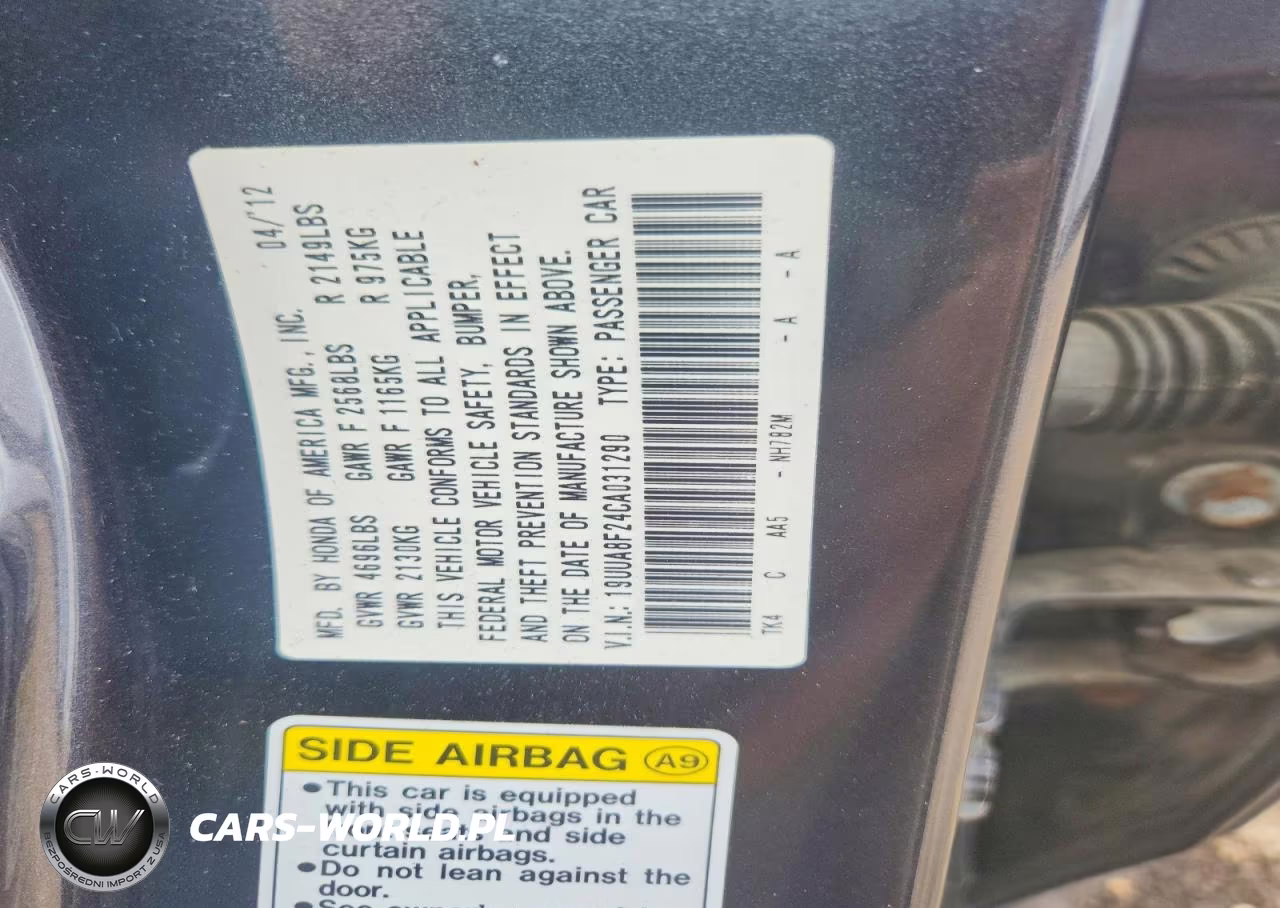 2012 Acura Tl VIN:19UUA8F24CA031290 - 13