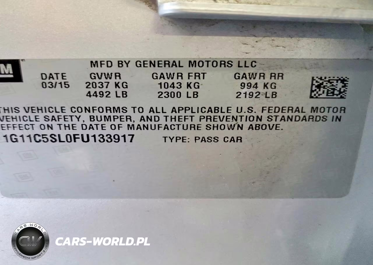 2015 Chevrolet Malibu 1Lt VIN:1G11C5SL0FU133917 - 13