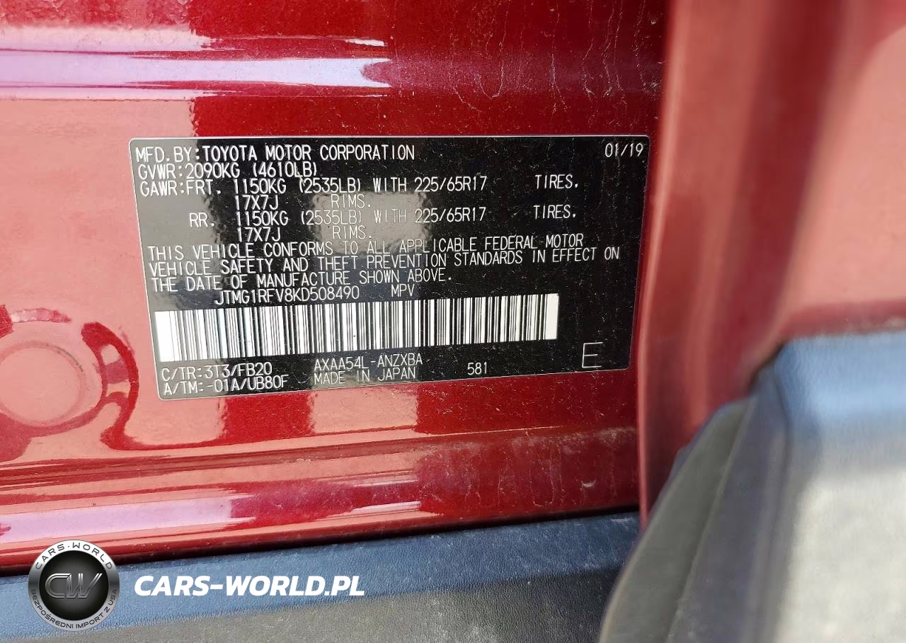 2019 Toyota Rav4 Le VIN:JTMG1RFV8KD508490 - 13