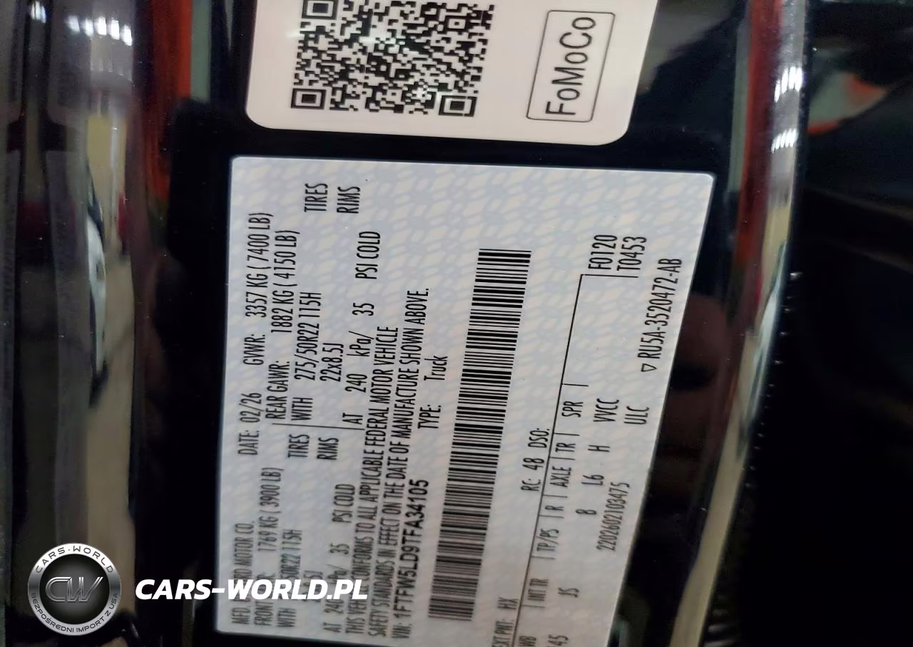 2026 Ford F150 Lariat VIN:1FTFW5LD9TFA34105 - 12