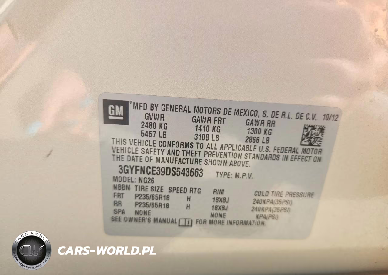 2013 Cadillac Srx Luxury Collection VIN:3GYFNCE39DS543663 - 13