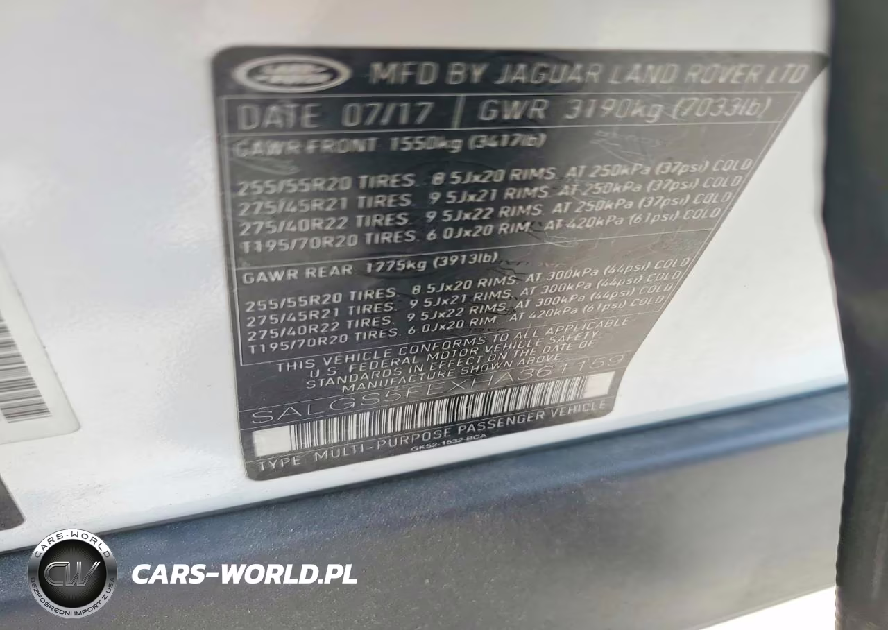 2017 Land Rover Range Rover Supercharged VIN:SALGS5FEXHA361159 - 13